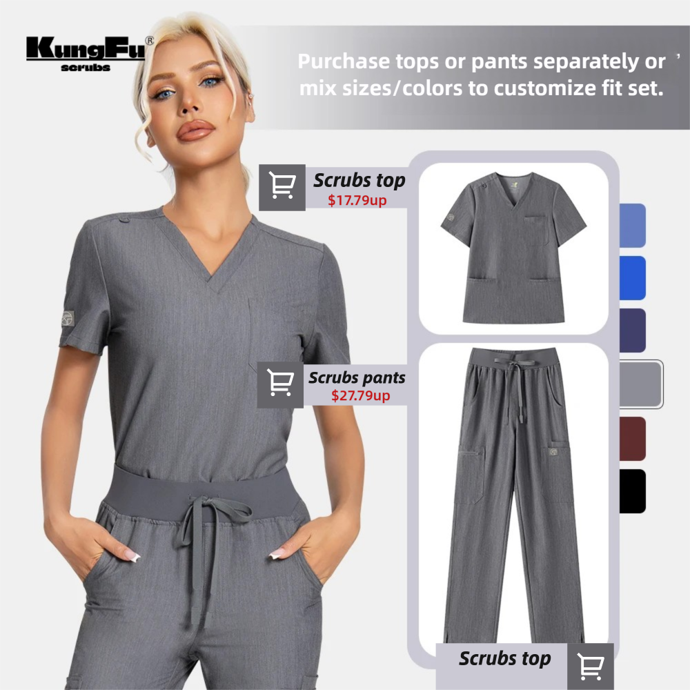 Medical Lab Uniform - KUNGFU SCRUBS Women Nurse Scrubs Medical