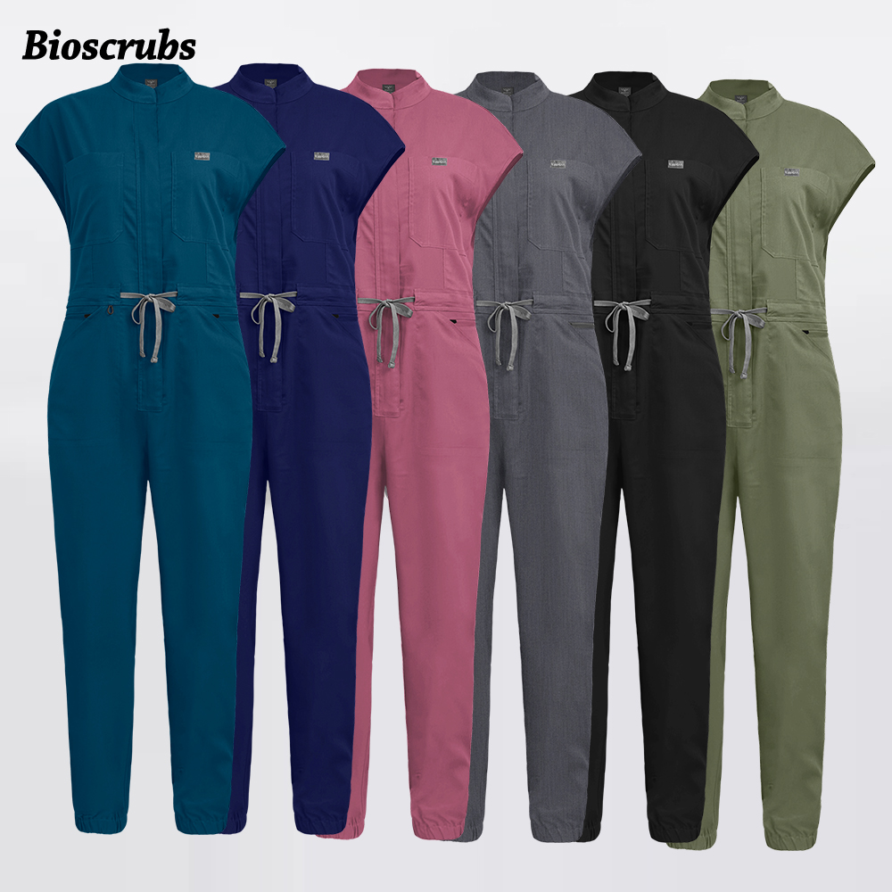 Medical Lab Uniform - Short Sleeve Jumpsuits Dentist Overalls Hospital