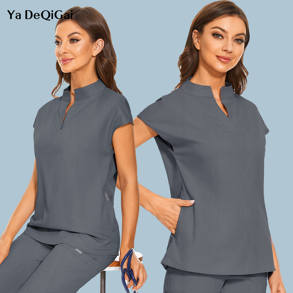 Fashion Stand Collar Scrubs To - огляд і ціна Medical Lab Uniform