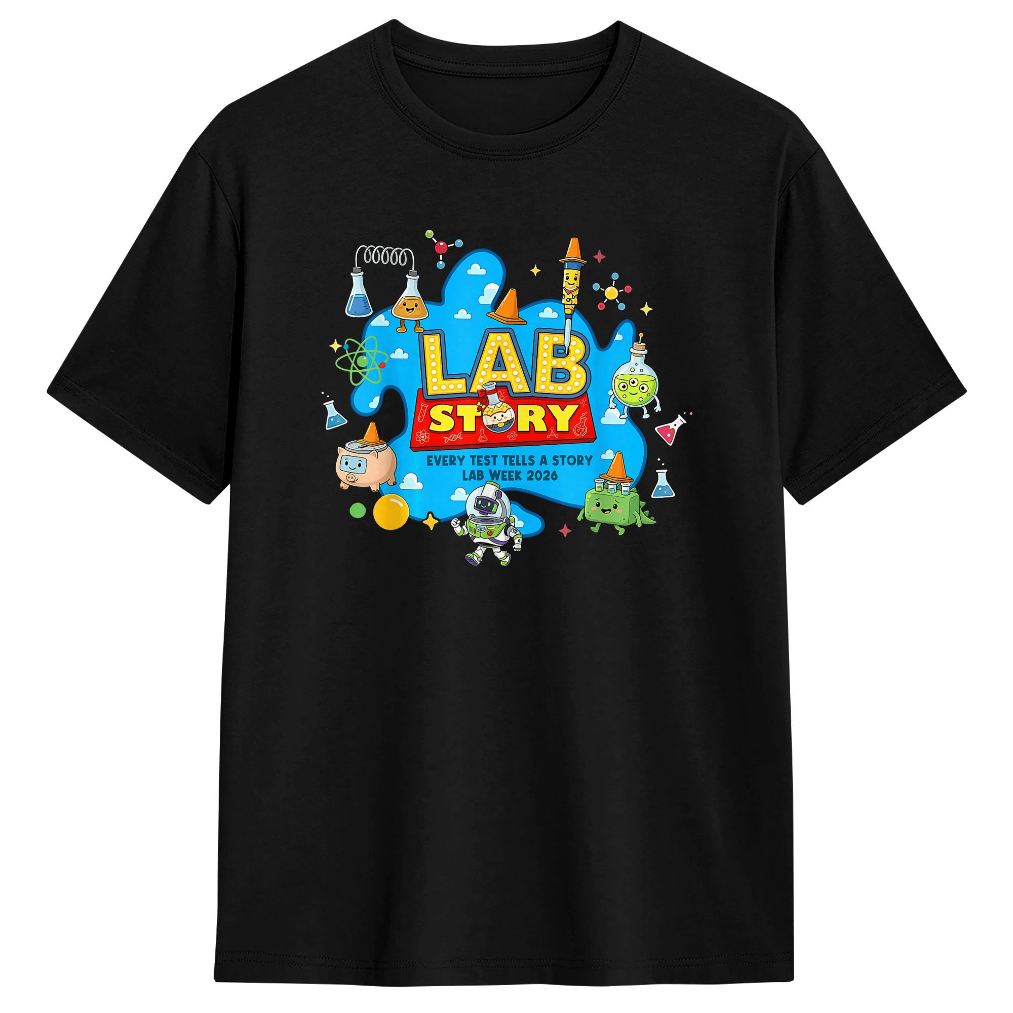 Mens T-Shirt Lab Story Lab Wee - огляд і ціна Medical Lab Week 2026