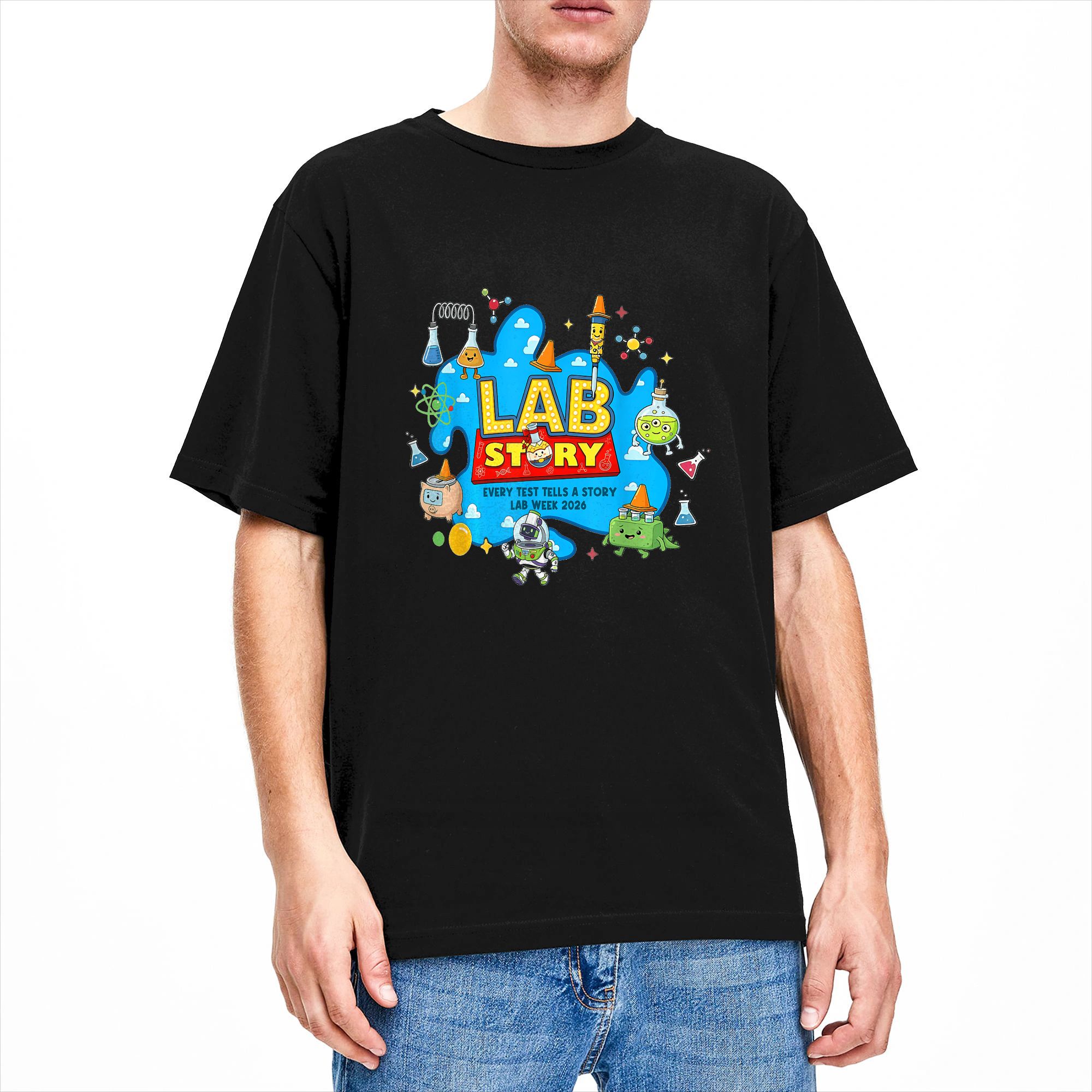 Mens T-Shirt Lab Story Lab Wee - огляд і ціна Medical Lab Week 2026