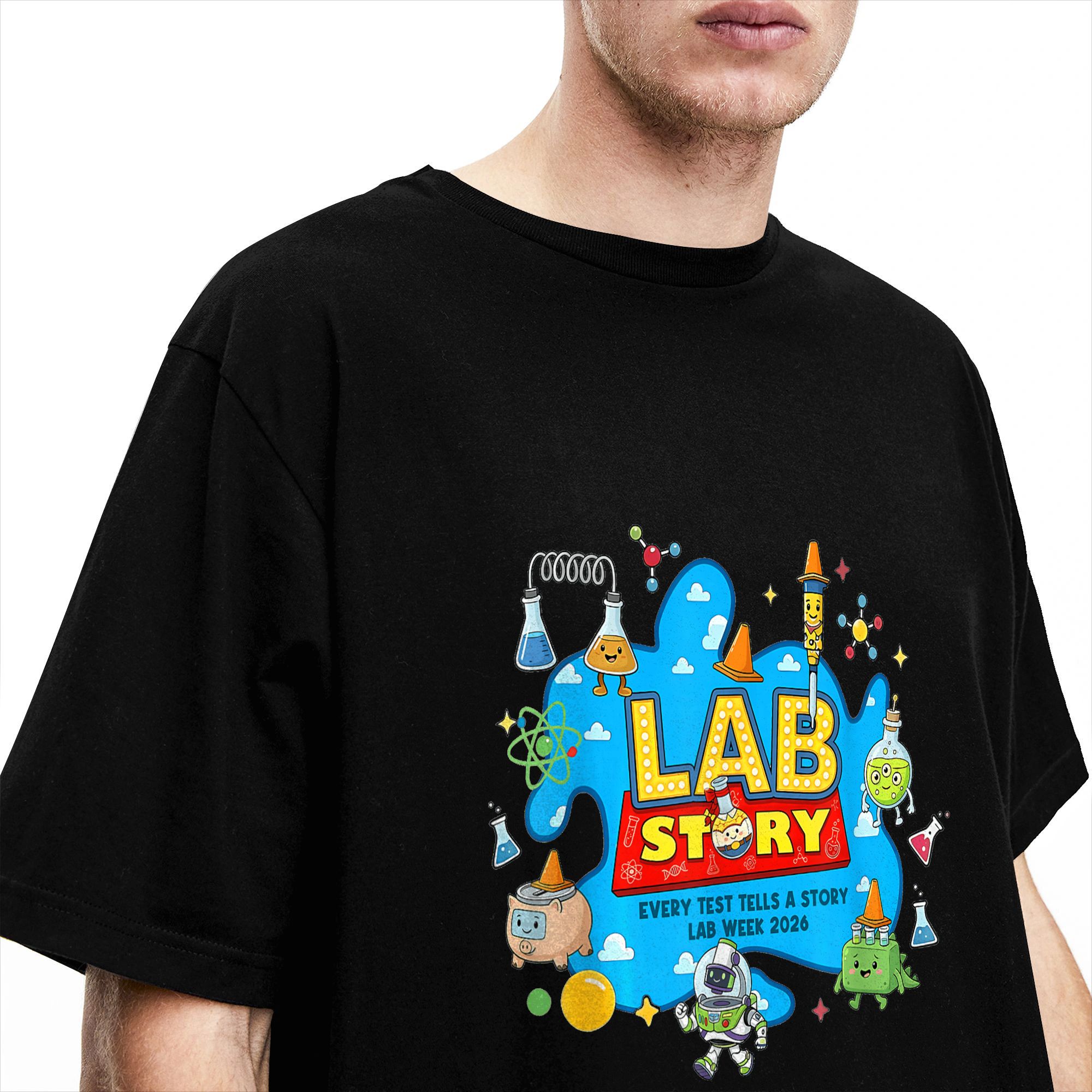 Mens T-Shirt Lab Story Lab Wee - огляд і ціна Medical Lab Week 2026