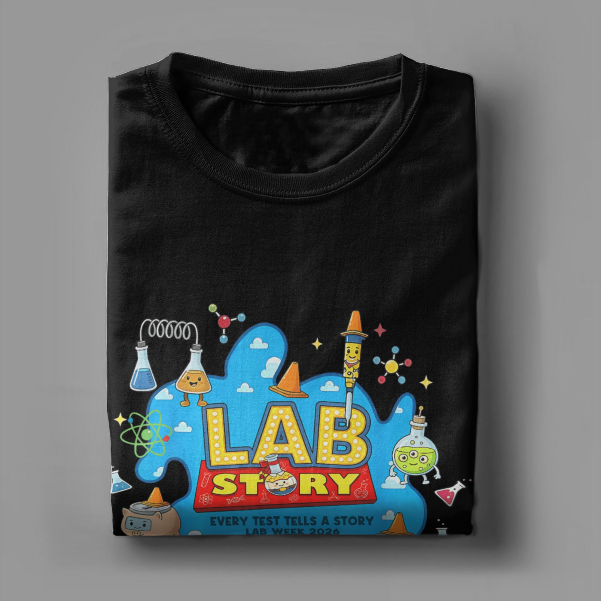 Mens T-Shirt Lab Story Lab Wee - огляд і ціна Medical Lab Week 2026