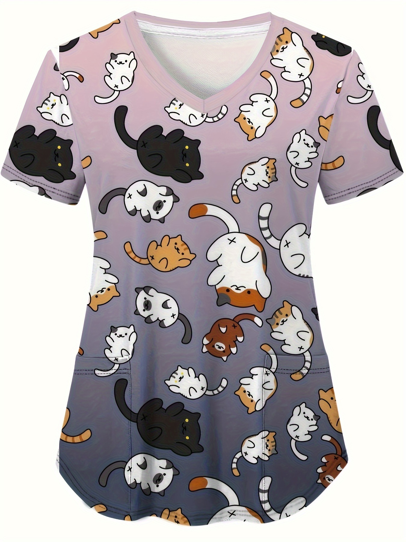 Heart Print V-Neck Stretchy Me - огляд і ціна Medical Lab Uniform